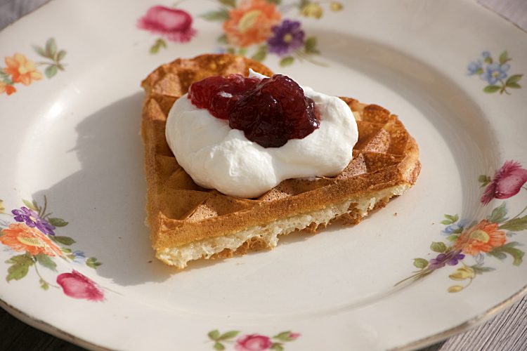 Enkla frasiga våfflor med bakpulver