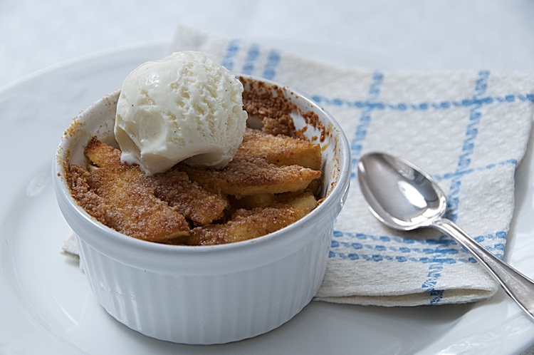 Klassisk äppelkaka i portionsform