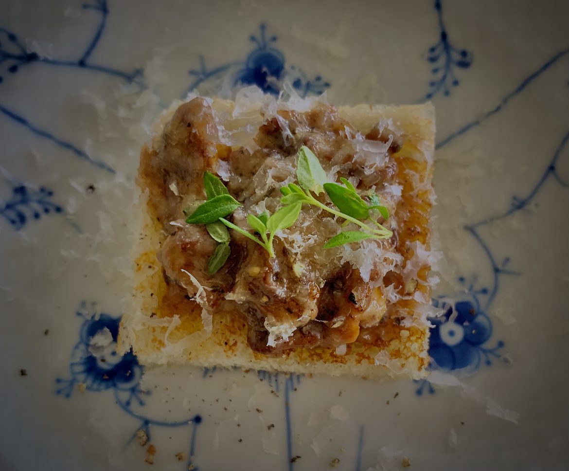 Kantarell med timjan och parmesan